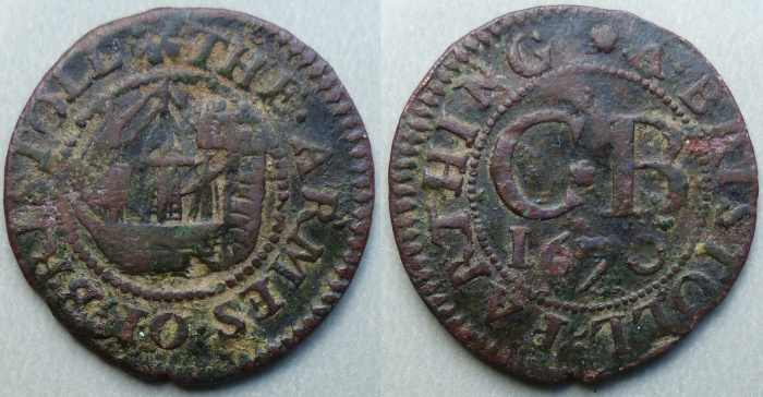 Bristol, city issue 1670 farthing N1586